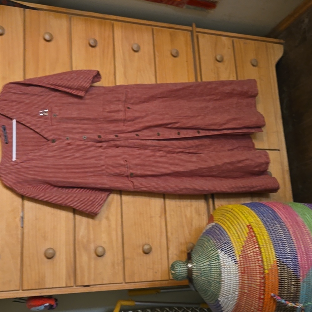 Gudrun Sjoden Red Striped Midi Dress